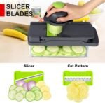 Vegetable Chopper Veggie Chopper,Mandoline Slicer,Multifunctional 12 in 1 Food Choppers, Kitchen Vegetable Slicer Dicer Cutter,Onion Mincer,Cheese Grater,Colander Basket,Kitchen Gadgets - Image 4