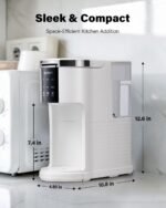 SHARDOR 3 in 1 K Cup Coffee Maker, Single Serve Coffee Maker for K Cup Pods & Ground Coffee & Teas, 6 to 14oz Brew Sizes, 40oz Detachable Water Reservoir, Compact Design, White - Image 6
