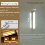 4 PCS 4In Punch-Free Smart Sensor Magnetic Rechargeable Led Lights, Punch Free Smart Sensor Magnetic Light, USB C Rechargeable Closet Under Counter Lighting for Kitchen, Wardrobe - Image 3