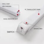 4 PCS 4In Punch-Free Smart Sensor Magnetic Rechargeable Led Lights, Punch Free Smart Sensor Magnetic Light, USB C Rechargeable Closet Under Counter Lighting for Kitchen, Wardrobe - Image 6