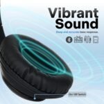 iJoy Bluetooth Headphones Over Ear, Wireless and Wired Foldable Headset Built-in Microphone - (Stealth) Adults Kids Men Women - Audifonos Auriculares Inalambricos - Image 3