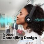 iJoy Bluetooth Headphones Over Ear, Wireless and Wired Foldable Headset Built-in Microphone - (Stealth) Adults Kids Men Women - Audifonos Auriculares Inalambricos - Image 4