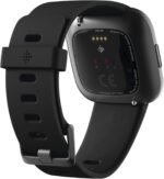 Fitbit Versa 2 Health & Fitness Smartwatch with Heart Rate, Music, Alexa Built-in, Sleep & Swim Tracking, Black/Carbon, One Size (S & L Bands Included) (Renewed) - Image 3