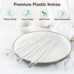 360 Count Extra Heavy Duty Clear Plastic Knives Disposable, BPA-Free, Heat Resistant, Solid and Durable Disposable Knives Bulk, Premium Plastic Knives heavy duty for Party Supply - Image 4