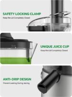 Juicer Machine, 1200W Juicer with 3" Feed Chute for Whole Fruits and Veg, Dual Speeds Centrifugal Juice Extractor, High Juice Yield, Full Copper Motor, Easy to Clean, BPA Free - Image 4