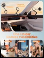 Pure Zinc Alloy Vacuum Magnetic Phone Holders for Your Car [105+LBS Suction & 3800gf Magnetic] 360° Adjustable Magsafe Car Phone Holder Mount for iPhone 17 16 15 14 13 12 Series & Android - Image 3