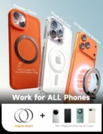 Pure Zinc Alloy Vacuum Magnetic Phone Holders for Your Car [105+LBS Suction & 3800gf Magnetic] 360° Adjustable Magsafe Car Phone Holder Mount for iPhone 17 16 15 14 13 12 Series & Android - Image 7