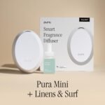 Pura Mini Smart Fragrance Diffuser for Small Spaces Adjustable Smart Home Device with LED Light & Automatic Vial Detection - Includes 1 Scent Refill; Linens & Surf - Image 3