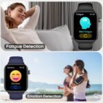 Smart Watch for Men Women (Answer/Make Calls), 1.96" HD Screen Fitness Watch with Blood Pressure/Heart Rate/Sleep/Body Temperature/Stress Monitor, SOS Button, IP68 Waterproof (Khaki) - Image 4