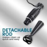 Elite Gourmet EHB1023 Immersion Hand Blender 300 Watts 2 Speed Mixing with Detachable Blades, Detachable Wand Stick Mixer, Smoothies, Baby Food, Soup, Black - Image 4