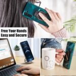 Phone Ring Holder Finger Kickstand Foldable Cellphone Stand 360° Rotation Metal Ring Grip Holder for Magnetic Car Mount Compatible with iPhone Samsung All Smartphone - Image 3