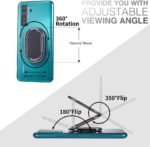 Phone Ring Holder Finger Kickstand Foldable Cellphone Stand 360° Rotation Metal Ring Grip Holder for Magnetic Car Mount Compatible with iPhone Samsung All Smartphone - Image 4