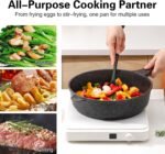 Kordisen Nonstick Deep Frying Pan with Lid, 12 Inch Large Skillet, 5 Qt Non Stick Saute Pan for Cooking, Healthy Induction Cookware, PFOA Free - Image 5