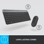 Logitech MK470 Slim Wireless Keyboard and Mouse Combo - Modern Compact Layout, Ultra Quiet, 2.4 GHz USB Receiver, Plug n' Play Connectivity, Compatible with Windows - Graphite - Image 6