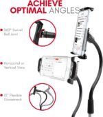 Macally Car Seat Rail Mount - Super Secure Tablet and Phone Holder for Car, Truck, and Any Vehicle - Adjustable Gooseneck iPad Mount - Works With All iPad, iPhone, Tablets - Image 4