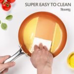 MICHELANGELO Sauce Pan with Lid, 1Qt & 2Qt & 3Qt Sauce Pan Set, Ceramic Saucepans with Lids, Copper Small Pots, Nonstick Saucepan Set, Oven Safe - Image 4