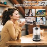 Glass French Press, easy to clean glass press coffee maker, 22oz/650ml coffee press glass, borosilicate French press, suitable for home, kitchen, office. - Image 5