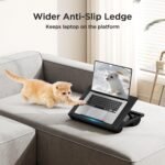 HUANUO Laptop Desk, Portable Laptop Stand Fits Up to 15.6 Inch Laptops, Adjustable with 8 Angles Lap Desks for Adults - Dual Cushion Desk for Sofa, Bed, Car or Work Table - Image 5