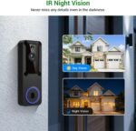 1080p Wireless Wi-Fi Video Doorbell Camera for Home Safety, Night Vision, Two Way Audio, Cloud Storage, Smart AI Motion Detection, Live View, Battery Powered, Indoor Outdoor Surveillance - Image 5