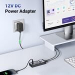 UGREEN Powered USB 3.0 Hub, 7-Port USB Adapter with 4 Smart Charging Ports, USB Splitter with Individual Led On/Off Switches and Power Adapter, USB Ports Extender for Laptop PC - Image 5