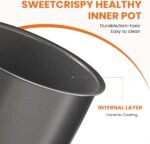 Sweetcrispy 6 QT Electric Pressure Cooker 12-in-1 Multi Digital Cookers, Rice Steamer Yogurt Maker Stainless Steel - Image 3