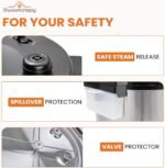 Sweetcrispy 6 QT Electric Pressure Cooker 12-in-1 Multi Digital Cookers, Rice Steamer Yogurt Maker Stainless Steel - Image 6