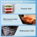 Vacuum Sealer for Food,Compact Handheld Vacuum Sealer Machine with 30 Reusable Bags & 3 Containers,Seals Liquids & All Foods,Portable for Sous Vide,Travel,Camping,Kitchen,Gifts - Image 5