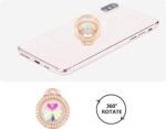 Glitter Bling Bling Phone Ring Holder, Sparkle Phone Ring Artificial Diamond Stand, Rhinestone Cell Phone Finger Ring for Phones,Pad(Rose Gold) - Image 4