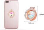 Glitter Bling Bling Phone Ring Holder, Sparkle Phone Ring Artificial Diamond Stand, Rhinestone Cell Phone Finger Ring for Phones,Pad(Rose Gold) - Image 5