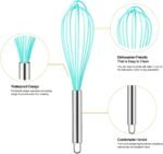 Webake Silicone Whisk Large Medium Small and Mini Whisk Set of 4, Heat Resistant Non-scratch Coated Kitchen Whisks for Cooking Nonstick Cookware, 4 Color Balloon Egg Wisk - Image 3
