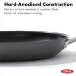 OXO Enhanced, 12" Frying Pan Skillet with Lid, Healthy Ceramic Nonstick, PFAS-Free, Stainless Steel Handle, Dishwasher Safe, Oven Safe, Black - Image 5