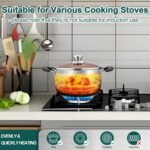 TeamFar 3 Quart Stock Pot, Stainless Steel Stock Pasta Soup Pot with Lid, Tempered Glass Lid & Double Heat-Proof Handles, Non-Toxic & Healthy, Heavy Duty & Dishwasher Safe - Image 5