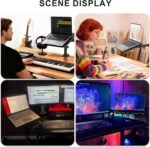 WALI Laptop Tray Desk Mount for 17inch Notebook, Fully Adjustable Laptop Arm up to 22lbs, Monitor Mount with Vented Cooling Platform Stand (M00LP), Black - Image 7