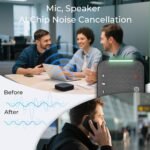 Conference Speaker and Microphone, Protable USB C & Bluetooth Speakerphone for Computer, Laptop Speakers with mic, 360° Voice Pickup, AI Noise Reduction, 24H Call Time, Online Meetings - Image 4