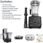 Vitamix Ascent X2 SmartPrep Kitchen System, Professional-Grade Blender, Stainless-Steel Blades, 12-Cup Food Processor Attachment, 48 Oz Blender Container, Black - Image 4