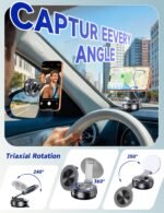 Vacuum Magnetic Phone Holders for Your Car [105+LBS Suction & 3800gf Magnetic] Magsafe Car Mount, 360° Adjustable Car Phone Holder Mount for Windshield/Mirror/Kitchen/Gym for iPhone & Android - Image 6