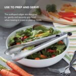 KitchenAid Set of 2 Stainless Steel Tongs with Scalloped Edges Easy Lock Dishwasher Safe Durable and Versatile 7 Inch and 9 Inch Silver - Image 4