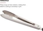 KitchenAid Set of 2 Stainless Steel Tongs with Scalloped Edges Easy Lock Dishwasher Safe Durable and Versatile 7 Inch and 9 Inch Silver - Image 6