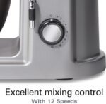 Hamilton Beach Professional All-Metal Stand Mixer with Specialty Attachment Hub, 5 Quart Bowl, 12 Speeds, Includes Flat Beater, Dough Hook, Whisk (63240) - Image 5