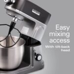 Hamilton Beach Professional All-Metal Stand Mixer with Specialty Attachment Hub, 5 Quart Bowl, 12 Speeds, Includes Flat Beater, Dough Hook, Whisk (63240) - Image 6