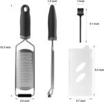 Upgraded Lemon Zester & Cheese Grater, Food Grade Stainless Steel None-Slip Hand Fine Grater for Garlic, Ginger, and Chocolate, Durable and Easy-To-Clean（Dishwasher Safe） - Image 3