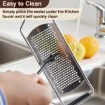 Upgraded Lemon Zester & Cheese Grater, Food Grade Stainless Steel None-Slip Hand Fine Grater for Garlic, Ginger, and Chocolate, Durable and Easy-To-Clean（Dishwasher Safe） - Image 5