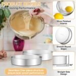 TeamFar 9 Inch Cake Pan, Stainless Steel Round Layer Cake Baking Pans Tins for Birthday Wedding, Non-Toxic & Heavy-Duty, Mirror Finish & Leak Proof, Oven & Dishwasher Safe, Set of 2 - Image 5