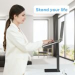 Laptop Stand for Desk, Ergonomic Aluminum Laptop Stand Adjustable Height from 7-15", Sitting and Standing Laptop Riser for 10-17" Notebook - Image 3