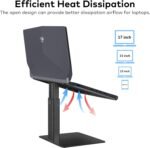 Laptop Stand for Desk, Ergonomic Aluminum Laptop Stand Adjustable Height from 7-15", Sitting and Standing Laptop Riser for 10-17" Notebook - Image 4
