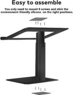 Laptop Stand for Desk, Ergonomic Aluminum Laptop Stand Adjustable Height from 7-15", Sitting and Standing Laptop Riser for 10-17" Notebook - Image 5