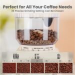 Gevi Coffee Grinder Electric,Coffee Bean Grinder with 35 Grind Settings for Espresso,Drip,French Press,Burr Coffee Grinder for Home Use,Anti-static Design,Beige - Image 4