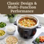 Elite Gourmet ERC2010B Electric Rice Cooker with Stainless Steel Inner Pot Makes Soups, Stews, Porridge's, Grains and Cereals, 10 cups cooked (5 Cups uncooked), Black - Image 5