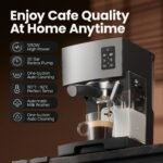 Espresso Machine 20 Bar - Espresso & Coffee Maker with Automatic Milk Frother, Cappuccino Machine, Latte Maker for Home, office, 1250W - Image 3