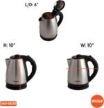 IMUSA USA GAU-18220 1.8 Liter Cordless Stainless Steel Electric Tea Kettle with Easy To Serve Pouring Spout - Image 5
